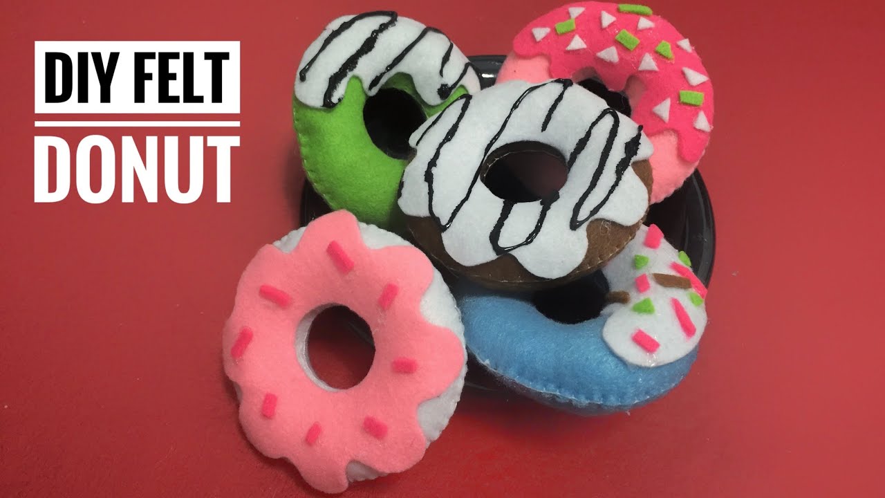 CARA MEMBUAT DONAT DARI KAIN FLANEL || DIY FELT DONUT
