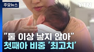 '하나만 낳아 잘 기르자'...첫째아 비중 63% 사상 최고 / YTN