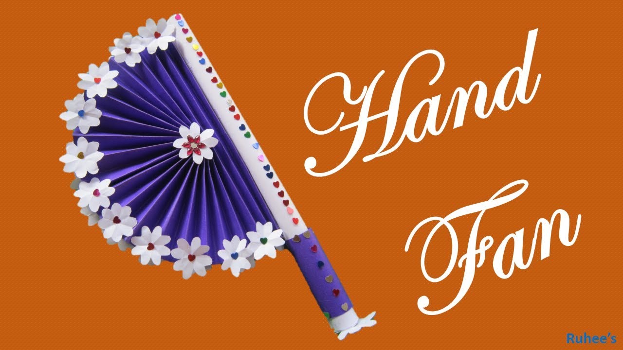 Ruhee's Hand Fan Made of waste paper || How to make paper Hand Fan with waste paper