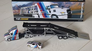 How much Diecast? Maisto transporter Mack Anthem BMW 3 serie M3