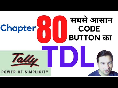 Tally Chapter 80: How to Create a TDL Button by Rajiv Mishra Computer Class | TDL File Custom But...
