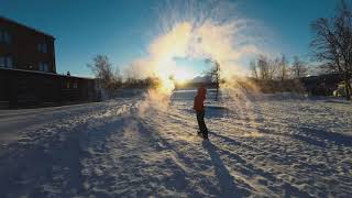 Boiling Water Freezing Mid Air in Slow Motion. #shorts