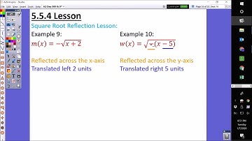 A2 5.5.4B Square Root Function Reflections