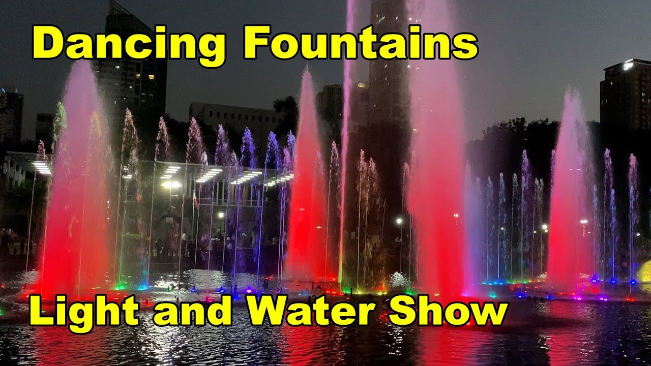 Dancing Fountains | Light & Water Show in Rizal Park Manila Philippines