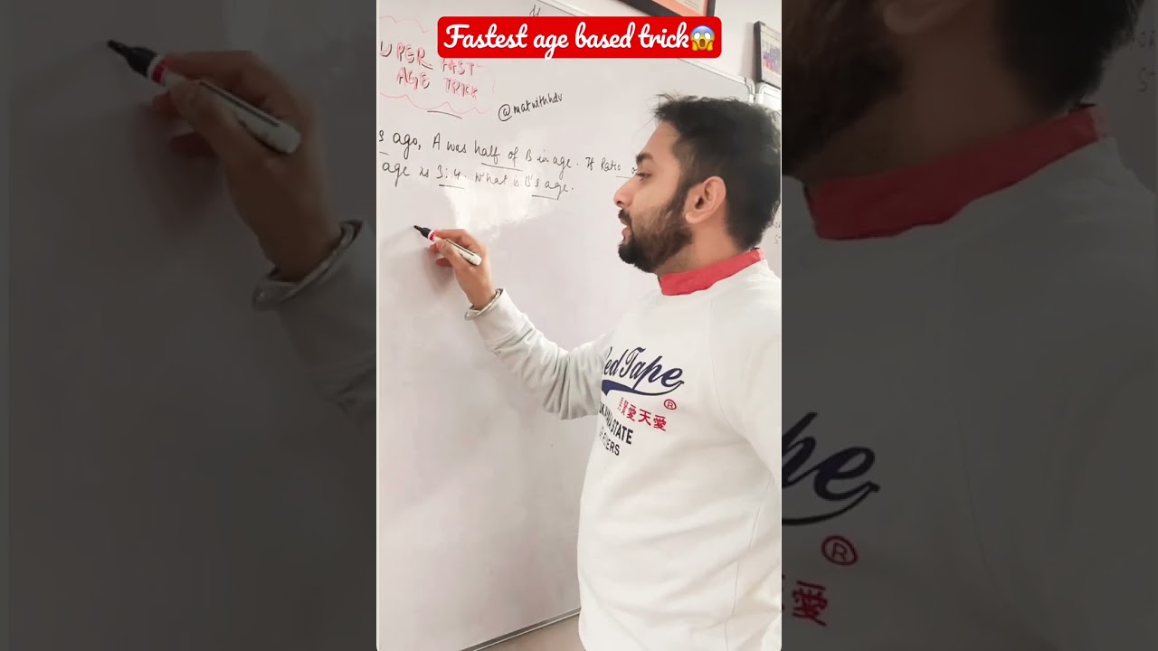 Super fast Trick for Age based question 😱😱! In seconds 😳