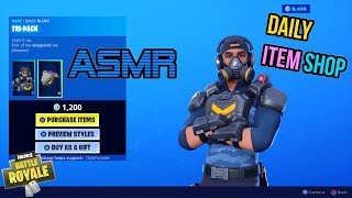 ASMR | Fortnite NEW Bravo Leader Skin and Tac Bats! Item Shop Update 🎮🎧Relaxing Whispering😴💤 screenshot 1