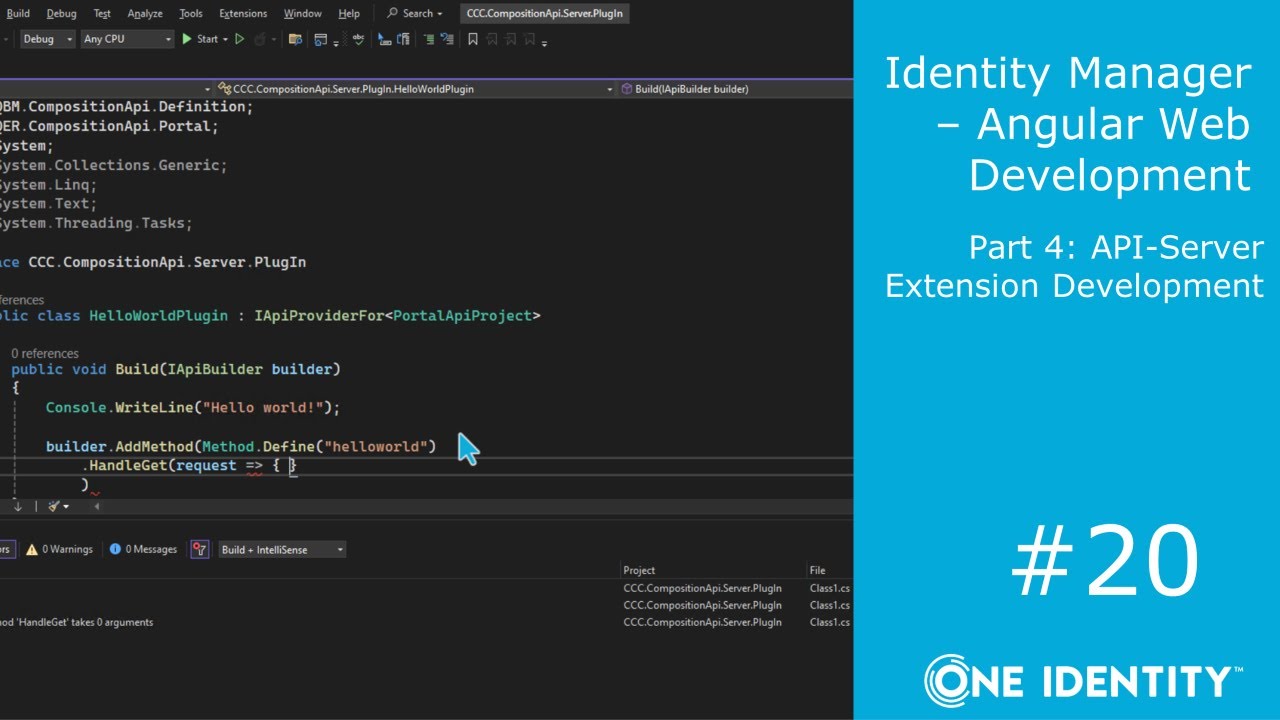 Identity Manager | Angular Web Development #20 | API Server Extension Dev