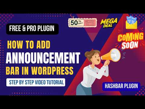 Best FREE Announcement Bar Plugin for WordPress | Hashbar Setup Guide