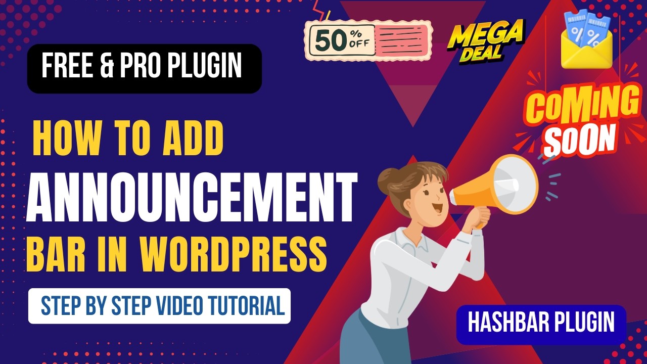 Best FREE Announcement Bar Plugin for WordPress | Hashbar Setup Guide ...