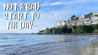 A day working in a craft shop, in a little seaside town in Cornwall.
