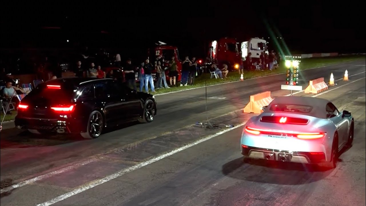 RACHA EM CASA: AUDI RS6 VS PORSCHE 911 GTS 992.2