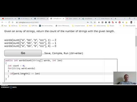 Solution to the WordsCount Coding Bat problem
