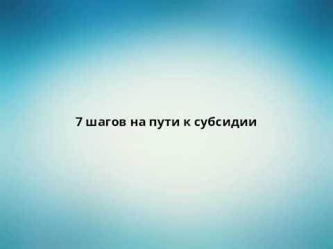 7 шагов на пути к субсидии
