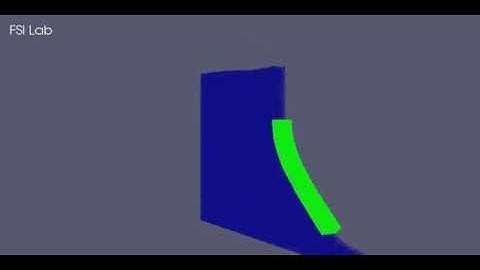 3D dam break with an elastic gate by MPS-Code_Aster