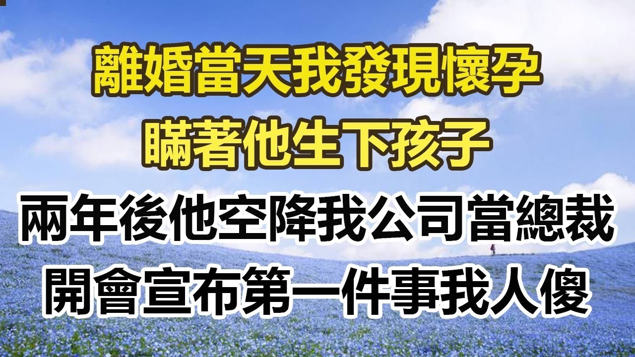 離婚當天我發現懷孕，瞞著他生下孩子。兩年後他空降我公司當總裁，開會宣布第一件事我人傻#幸福敲門 #為人處世 #生活經驗 #情感故事