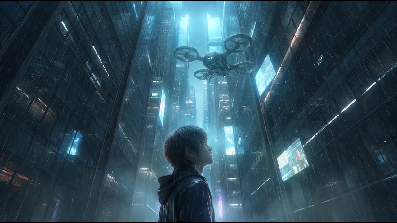 Emotional Chill Music + AI Visuals | Rain Over Glass and Light