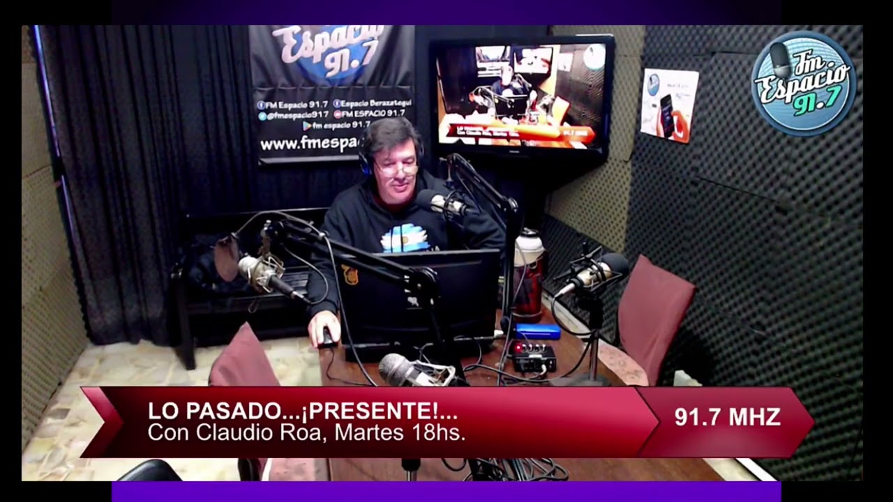 Nota Lo pasado presente ,radio fm espacio con Claudio Roa