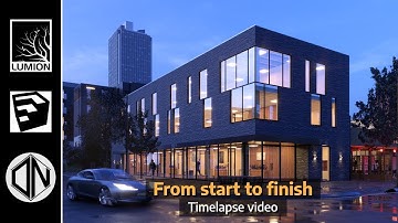 SketchUp + Lumion 2023 - Modern Office Building Timelapse
