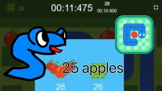 google snek speedrun 25 apples wall mode