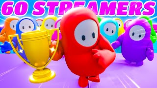 60 STREAMERS FALL GUYS! | Fall Guys Funny Moments