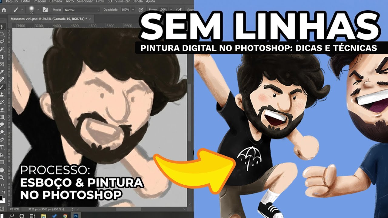 Como Fazer Pintura Digital SEM Lineart no Photoshop