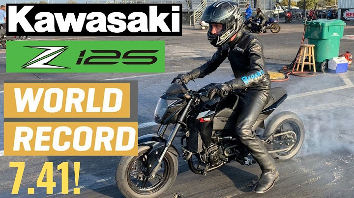 KAWASAKI Z125 WORLD RECORD! PRO STREET MOTORCYCLE RECORD HOLDER PUSHES SMALL DRAG BIKE TO TOP SPEED!