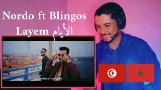 Nordo ft. Blingos - Layem (RAYS REAcTION) | الأيام