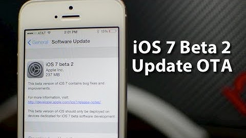 iOS 7 Beta 2 iPhone 5 Update OTA - Registered Demo