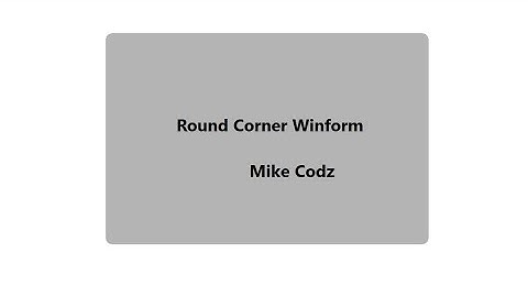 How to make a Round corner winform - VB.net | Custom Control | RoundCornerwinform