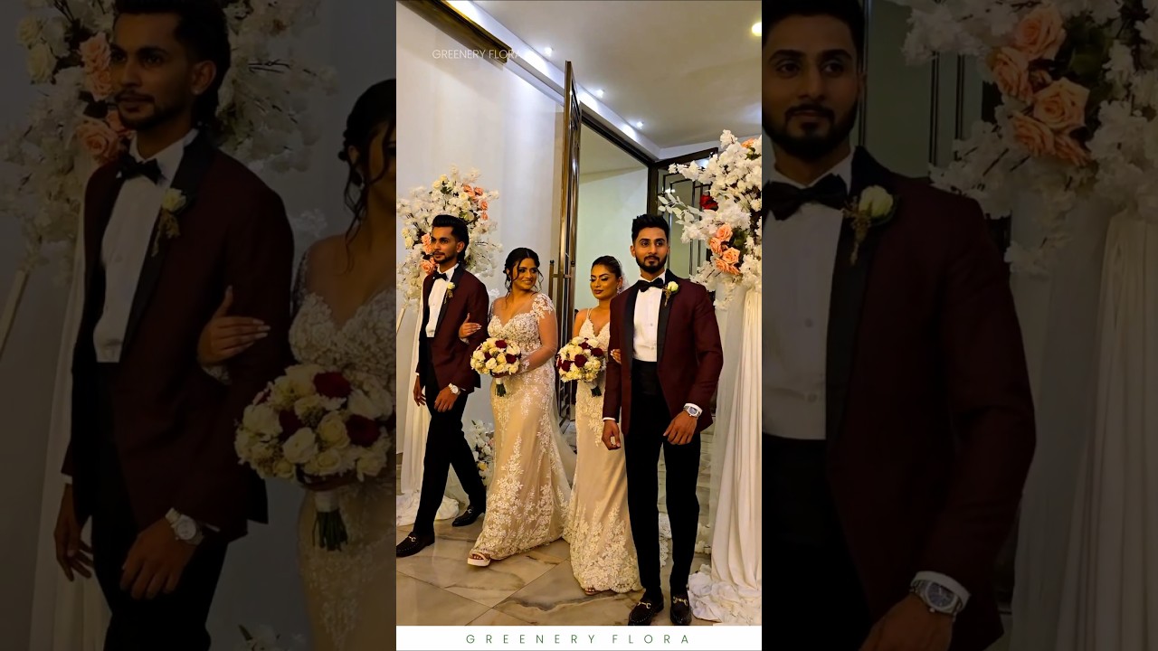 එකම වෙඩින් එකේ කපල් දෙකයි ❤️😍 077-9264104 #wedding #weddingdecoration #shorts