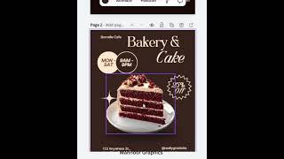 Chocolate Cake Poster Design | Canva Food Ad Design by Mahnoor Nadeem