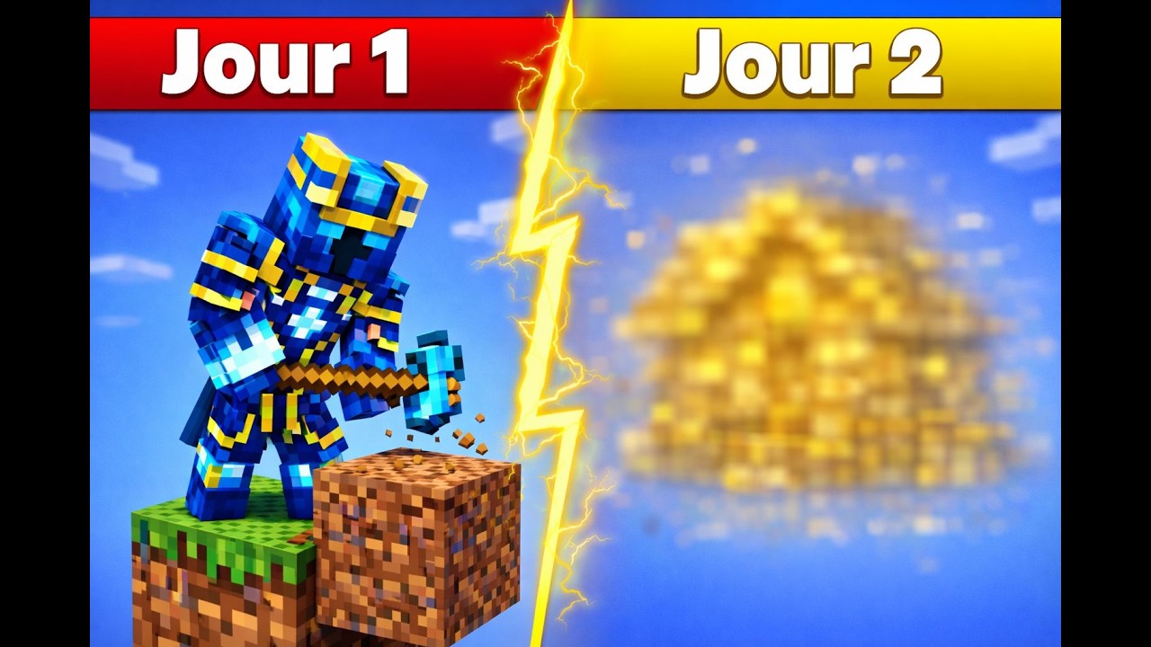 ONE BLOCK #1 MINECRAFT(FREE maison)