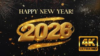 Happy New Year 2026 4K I Stunning Celebration Video with Fireworks, Wishes & Golden Text. 