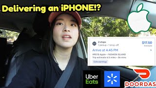 I had to deliver an iPhone!? Newport Trying different Zones! Uber Eats Ride Along Door Dash | Spark