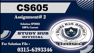 CS605 Assignment 2 sp2023 cs605 assignment 2 sp2023