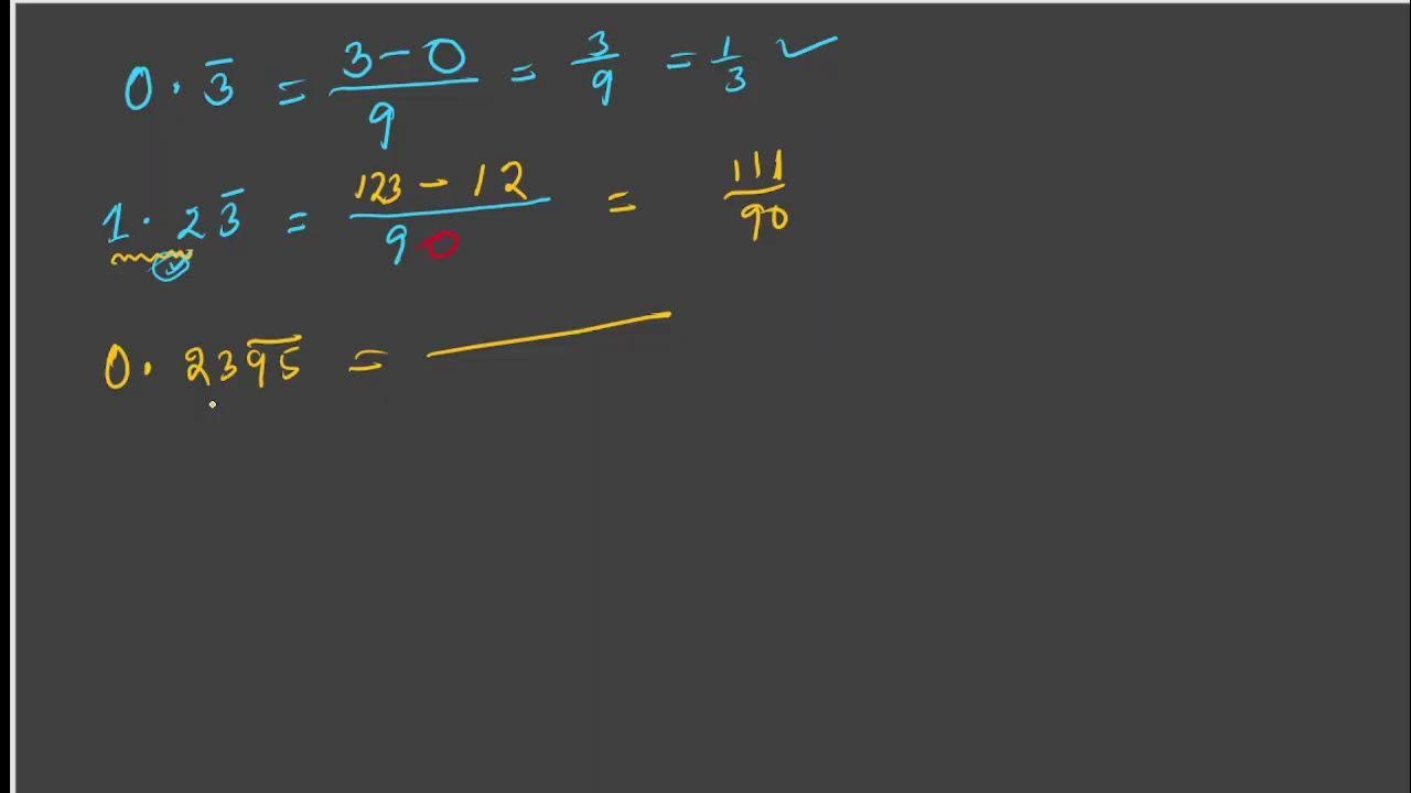 How To Convert Decimal To Rational Number How To Convert Decimal To Rational Number
