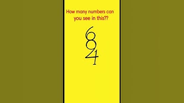 How many numbers can you see in this?? #short #ytshort
