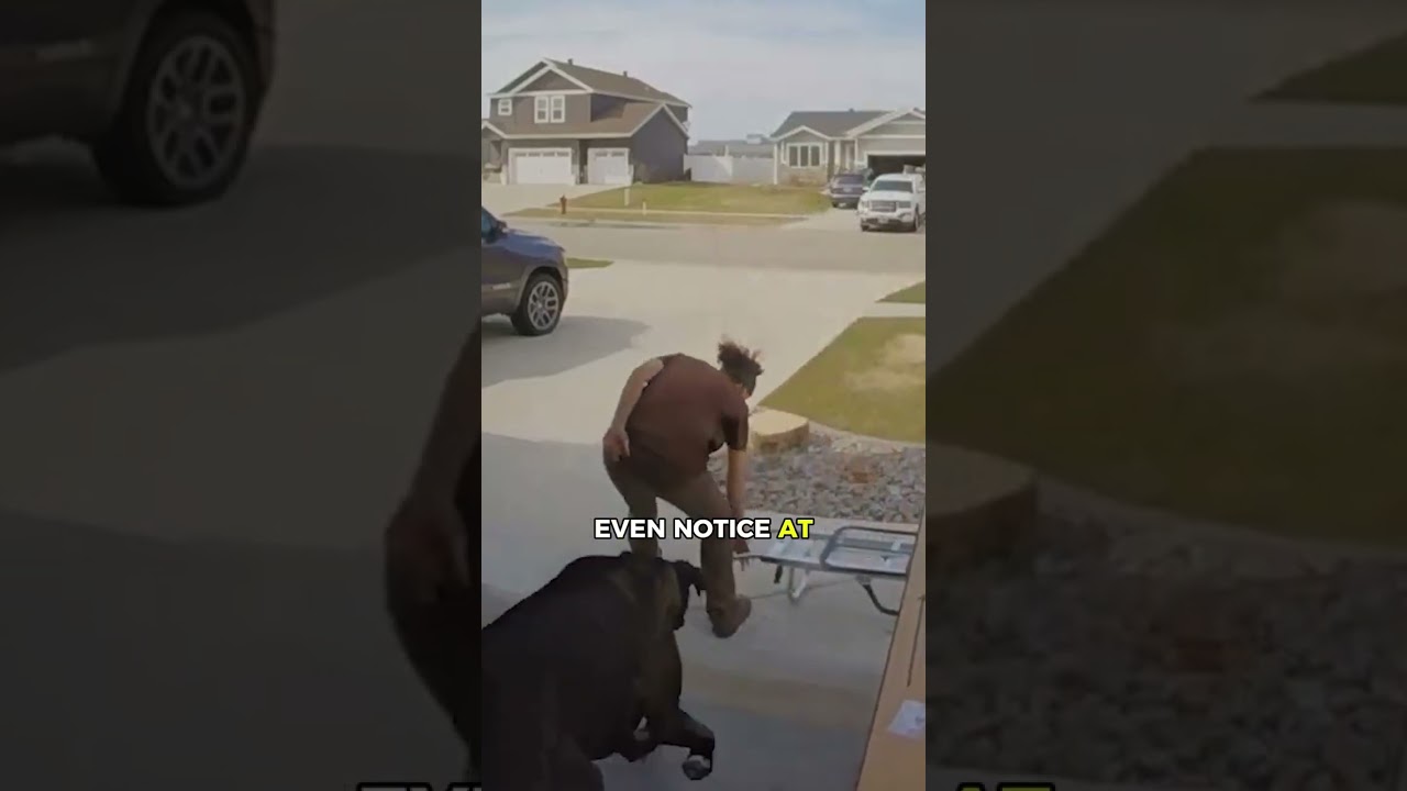 Delivery driver's shocking moment when dog did THIS! 🤯😂
#cuteanimals #entertaininganimals #dogs