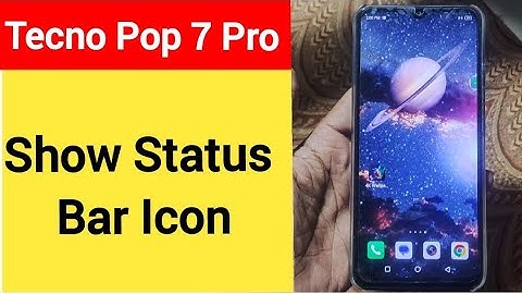 How to show status bar icon, Tecno Pop 7 Pro me status bar icon Kaise lagaen