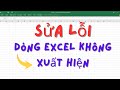 Lỗi dòng Excel không hiện thì làm thế nào ?