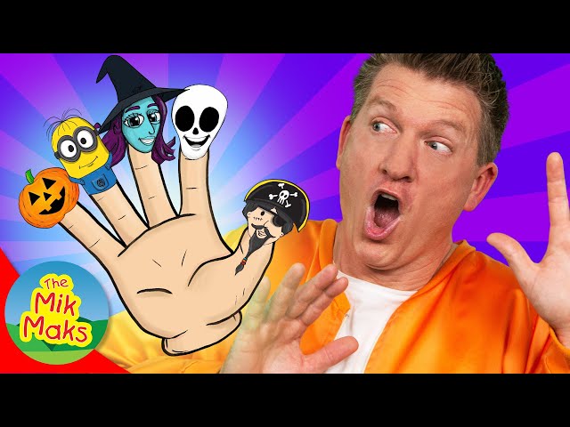 Finger Family Halloween & More | Halloween Kids Songs and Nursery Rhymes | The Mik Maks class=