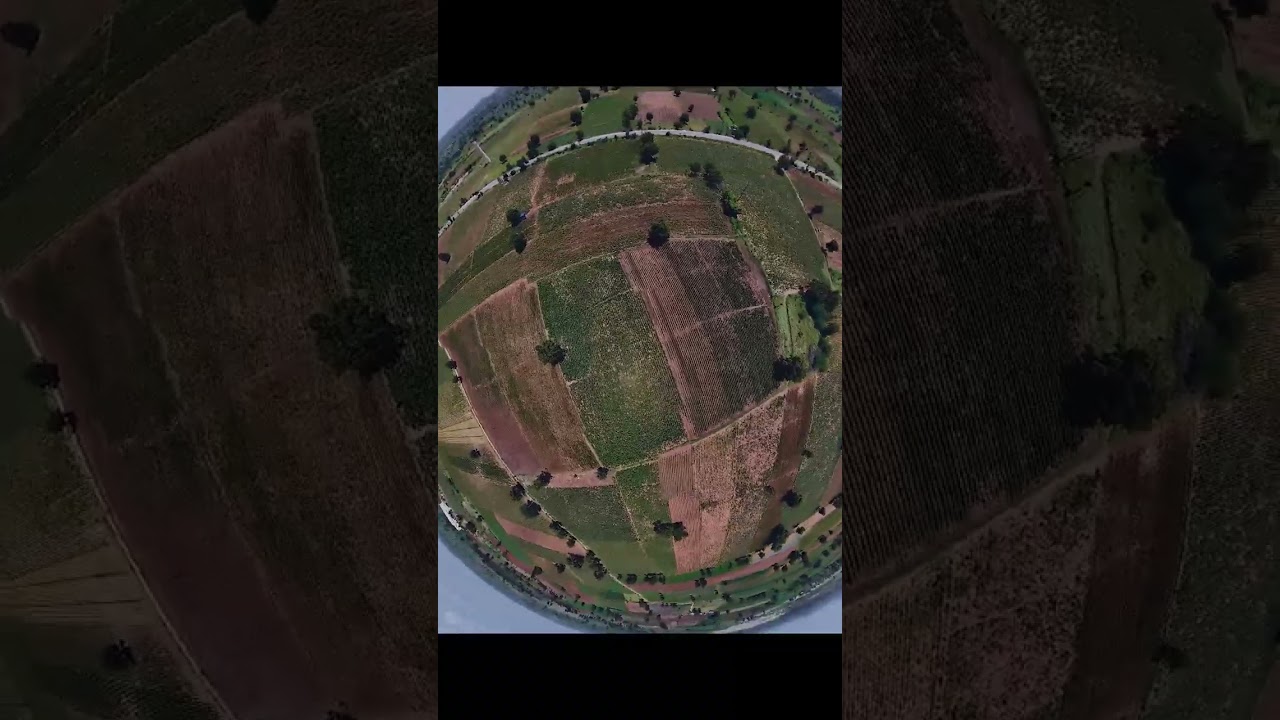 astro shot on wide farming lands 