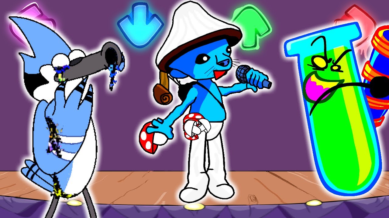 FNF Character Test | Gameplay VS My Playground | Smurf Cat, Darkness Takeover