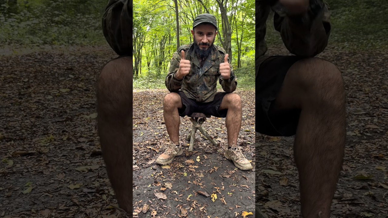 DIY Bushcraft Chair | Simple Camp Stool from Wood & Rope