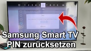 Samsung Smart TV PIN Code vergessen - Samsung Smart Tv PIN zurücksetzen