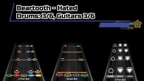 Beartooth - Hated Clone Hero Chart Preview (5+6 Fret&Drums)