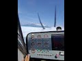 Taking off beside ice bergs