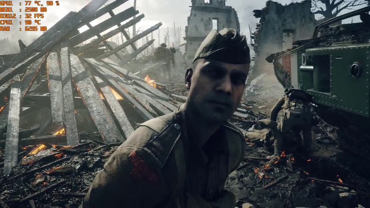 multiplayer master HP Omen 15-CE054NA, Geforce 1050 Ti, i7-7700HQ, Battlefield 1 Benchmark