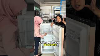 AQUA Kulkas Terbaru AQR D225(MPE)😍Cantik banget warna 🍑Double Freezer Cocok untuk simpan ASI🍼
