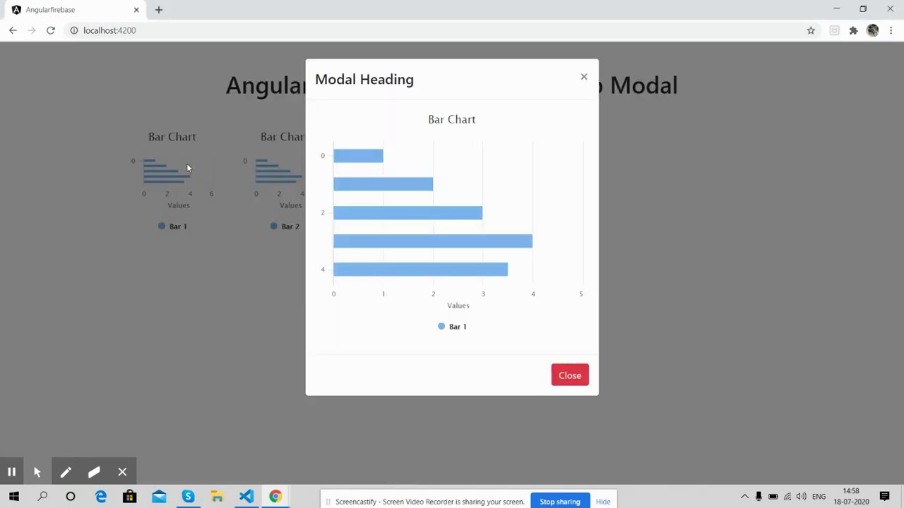 Angular 10 HighCharts in Bootstrap Modal - YouTube